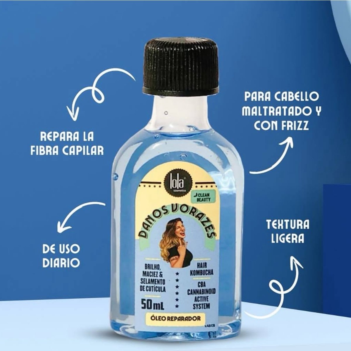 Óleo para el cabello Lola Cosmetics Danos Vorazes Reparador de uso diario en Bogotá Colombia. Compra en onlineshoppingcenterg con envío rápido y pago contra entrega.